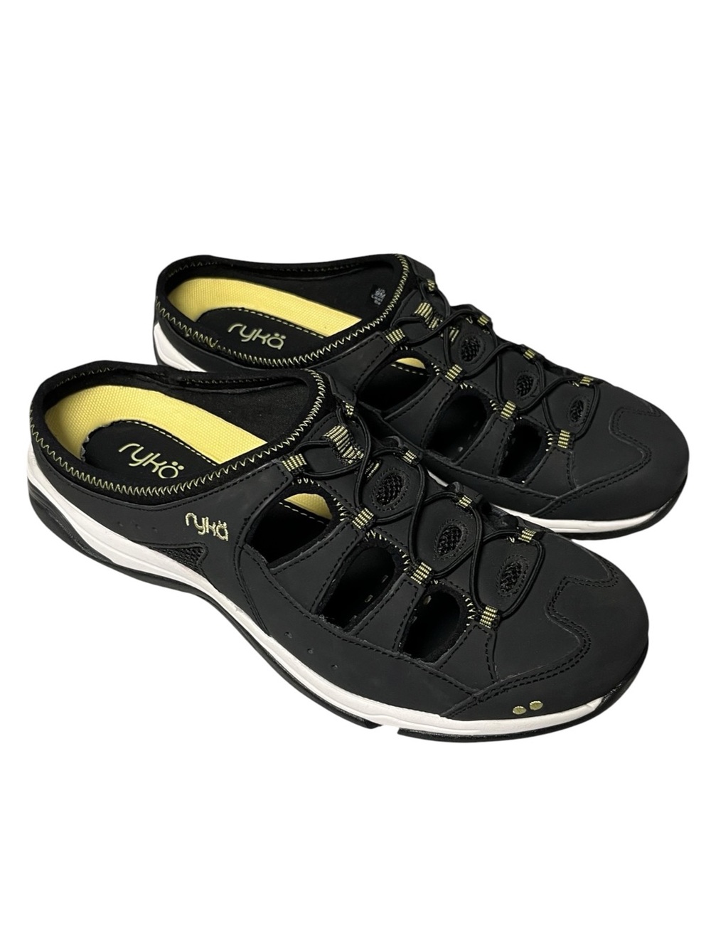 Ryka Tensile Black Sport Mules Size 9